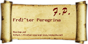 Fráter Peregrina névjegykártya